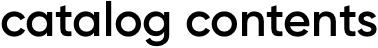 catalog contents